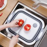 3in1 Folding Cutting Board with Basket Strainer