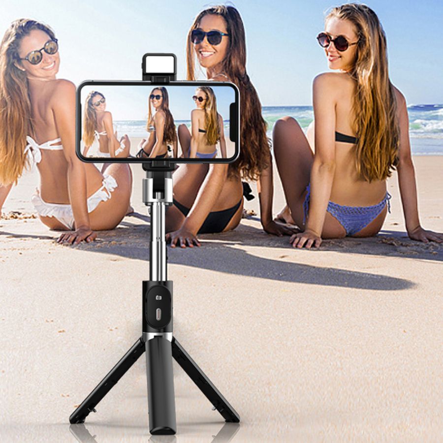 662600027-10.jpg Stand 2 LED Mini Selfie Stick P60D-2 - Image 1
