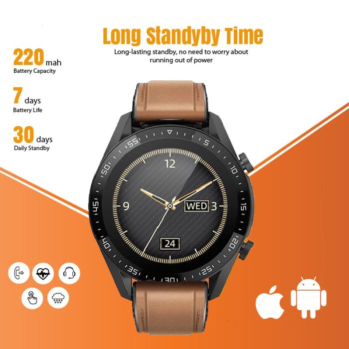 GT1 1.28 Inch Smart Watch Men Full Touch - Image 1