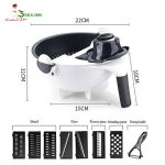 Multi Functional Magic Kitchen Vegetable and Fruit Shredder Chopper Slicer Rotate Vegetable Cutter Portable with Drain Basket - Image 5