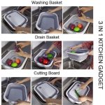 3in1 Folding Cutting Board with Basket Strainer - Image 4
