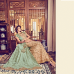 Jacquard Silk Beautiful Dress-6010 - Image 3