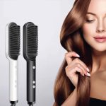 Electric 2in1 Hair Brush Straightener & Curler
