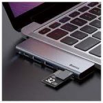 Baseus Gray 5in1 Hub Adapter USB Type C to USB 3.0