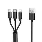 One Depot 3 in 1 Charger Cable Micro+Lightening+Type-C 2.4A, DP-S05 - Image 3