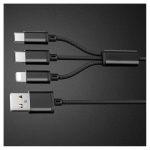 One Depot 3 in 1 Charger Cable Micro+Lightening+Type-C 2.4A, DP-S05 - Image 6