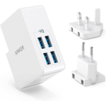 Anker USB Plug Charger PowerPort 4 Lite with Interchangeable UK - Image 3