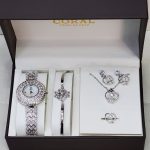 Coral Swiss Quartz 5Piece Jewelry Set JW003