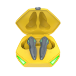 Modio Gaming Earphones With Charging Case Yellow Me10 - Image 3