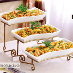 Shallow 3Tier Serving Plate DY1288G - Image 2