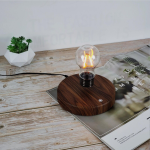 Levitating Magnetic LED Light Bulb with Walnut Wood Base Night Lamp - Image 5