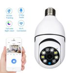 Mini PTZ full HD wifi IP camera with bulb E27 socket