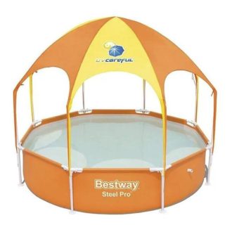 bestway-steel-pro-uv-care-pool with-shade