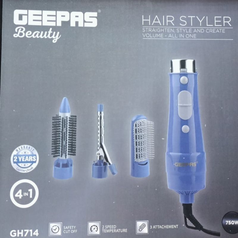 Shop Geepas 4in1 Hair Styler Straightener Brush in Oman | Latest & Trending  products