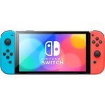 Nintendo Switch OLED model neon red & neon blue joy con - Image 2