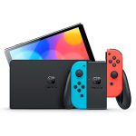 Nintendo Switch OLED model neon red & neon blue joy con - Image 4