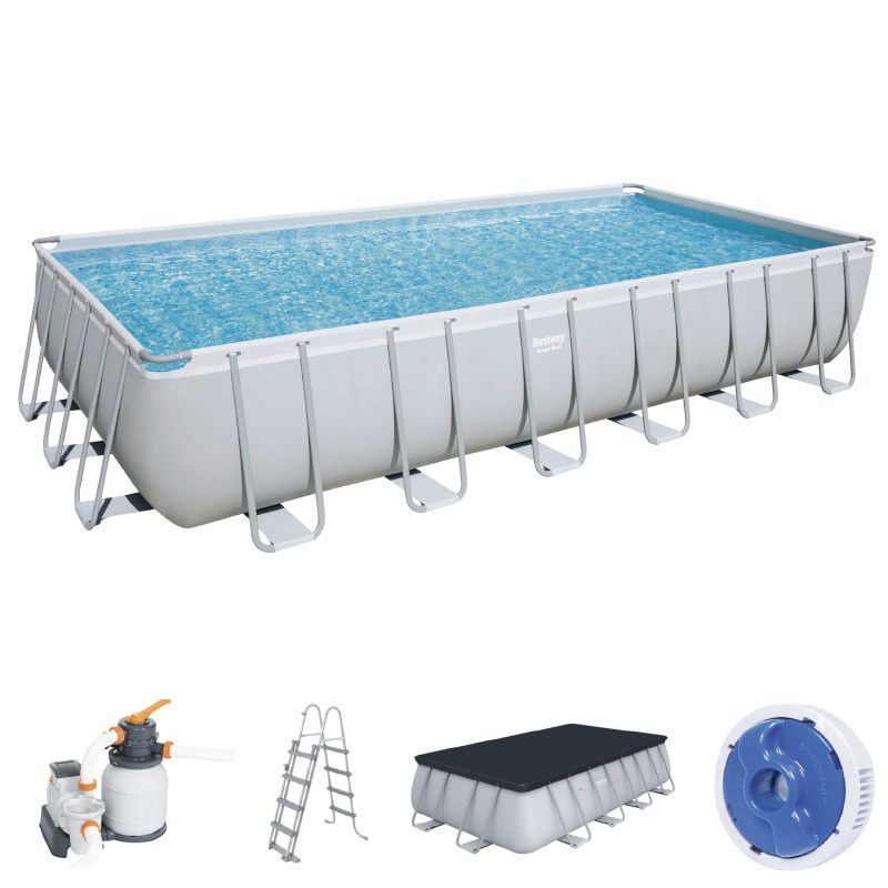 Untitled design (1) Bestway Power Steel 7.32x3.66x1.32 M Rectangular Pool Set Sand filter - Image 2