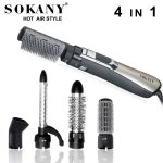SOKANY 4 In 1 Electric Hair Dryer Brush & Straightener Comb - Image 2