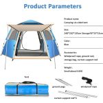 Camping Tent 2 Doors & 4 Windows For 3-4 Person - Image 3