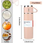 Thermos Stainless Steel Vacuum Flask 500ml for Hot Drinks & Cold Coffee - Image 2