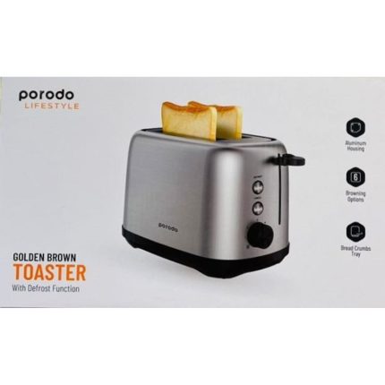porodo-lifestyle-golden-brown-toaster-with-defrost-function