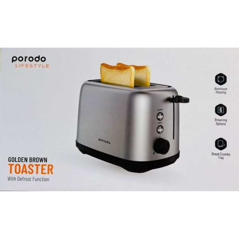 Untitled design (1) porodo-lifestyle-golden-brown-toaster-with-defrost-function