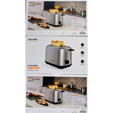 porodo-lifestyle-golden-brown-toaster-with-defrost-function